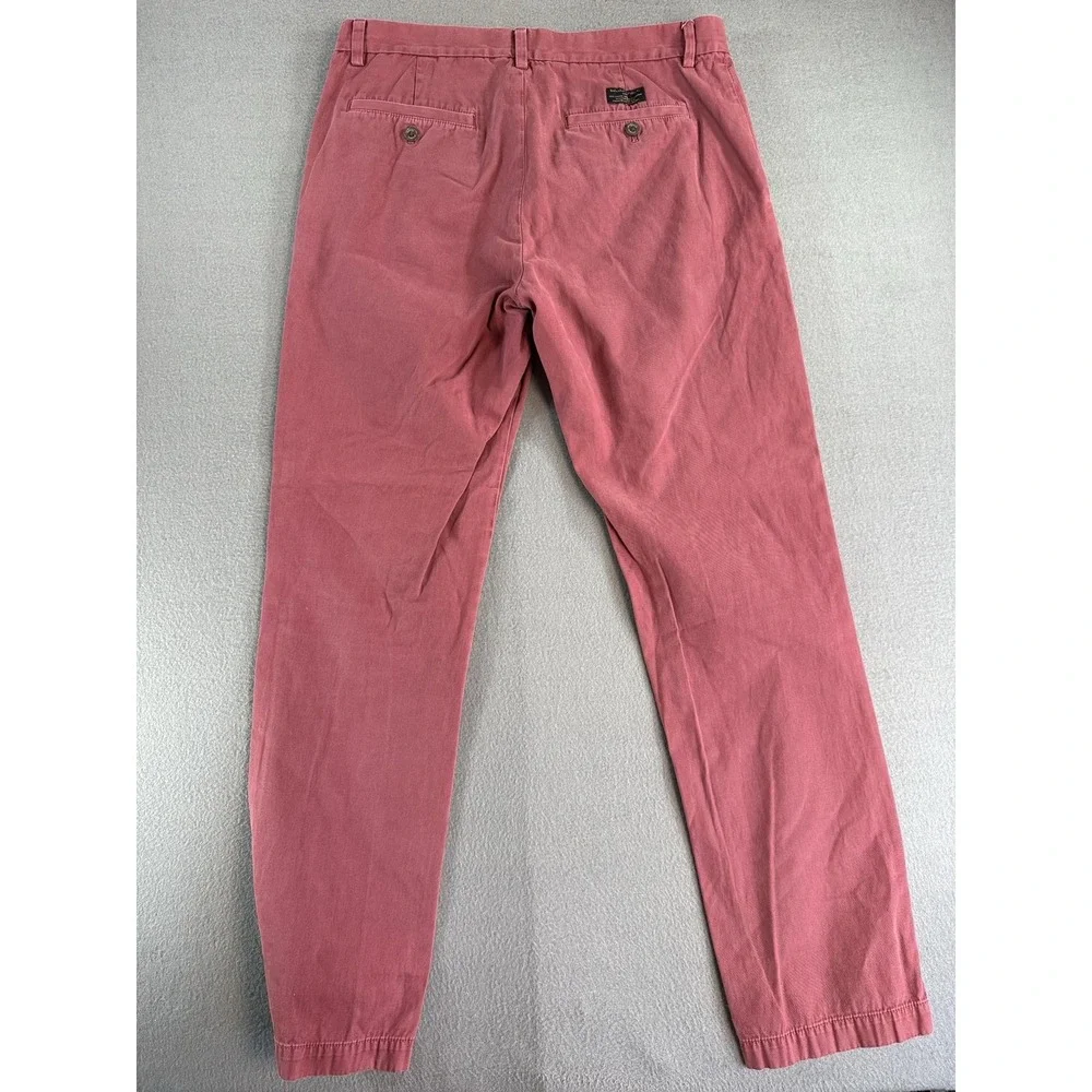 Banana Republic Aiden Chino Pants Mens 34x34 Red Slim Fit Canvas Casual